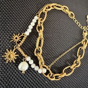 Miramira Gold-Plated Charm Bracelet, Waterproof, Tarnish-Resistant